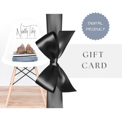 Gift Card Digital Download @NeatlyTidy by Natalie Manas